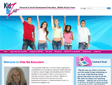 Tablet Screenshot of kidzbiz.edu.au