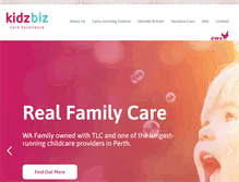 Tablet Screenshot of kidzbiz.net.au